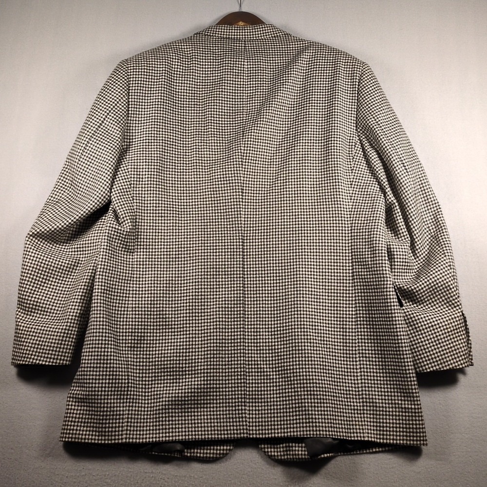 Murano Sport Coat 46 LONG Houndstooth Wool Cashmere 3 Button Jacket Italian Made - Picture 7 of 8